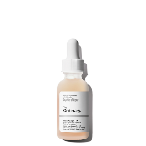 The Ordinary Lactic Acid 5% + HA alpha hydroxy acid (AHA) serum for mild exfoliation